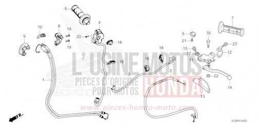 LEVIER DE GUIDON/COMMUTATEUR/CABLE CRF125FS de 2025